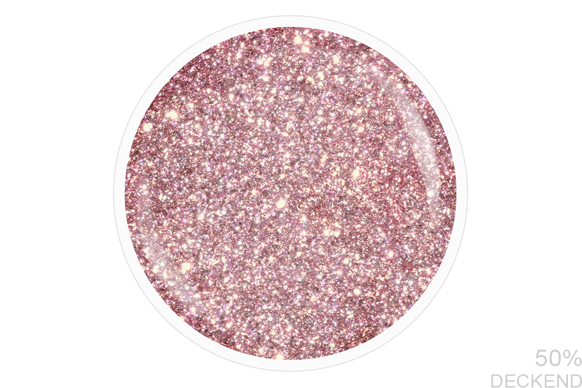 Jolifin LAVENI Shellac - sparkle chrome rosy 10ml