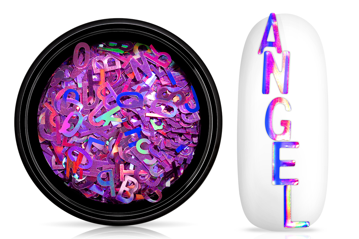 Jolifin Inlay - Letters violet hologram