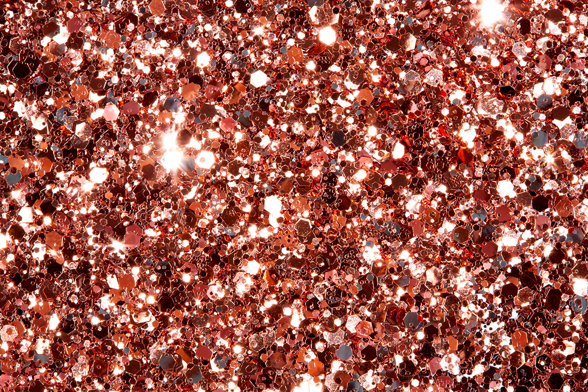 Jolifin LAVENI Sparkle Glitter - rosy copper