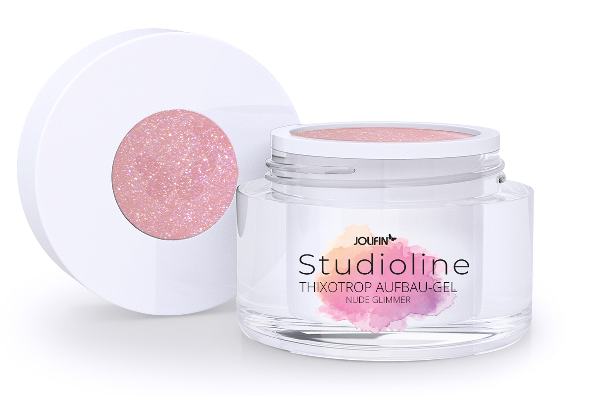 Jolifin Studioline - Thixotrop Aufbau-Gel nude Glimmer 30ml