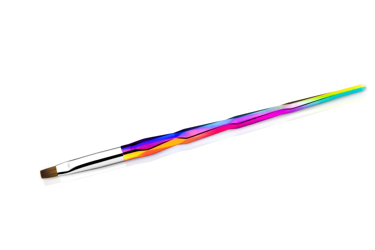 Jolifin Geometric Rainbow Gel-Pinsel - gerade Gr. 4