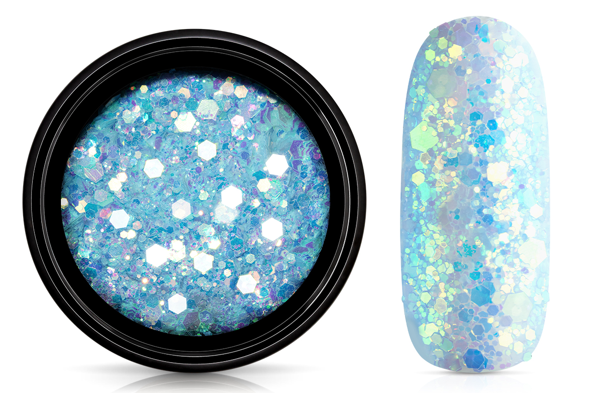 Jolifin LAVENI Solar & Nightshine Glitter - babyblue-blue