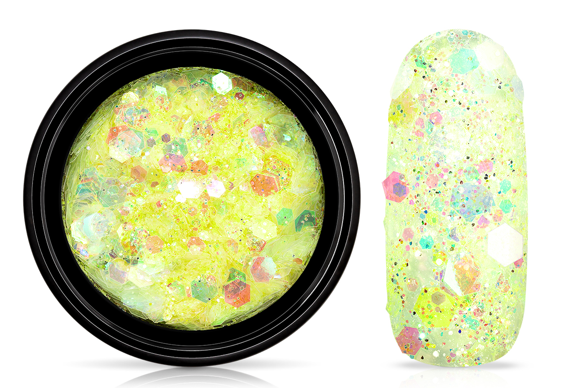 Jolifin LAVENI Pastell Glittermix - yellow