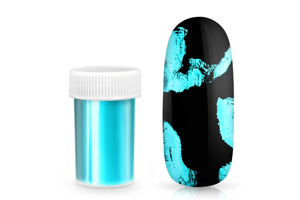 Jolifin Transfer Nagelfolie XL - Chrome türkis