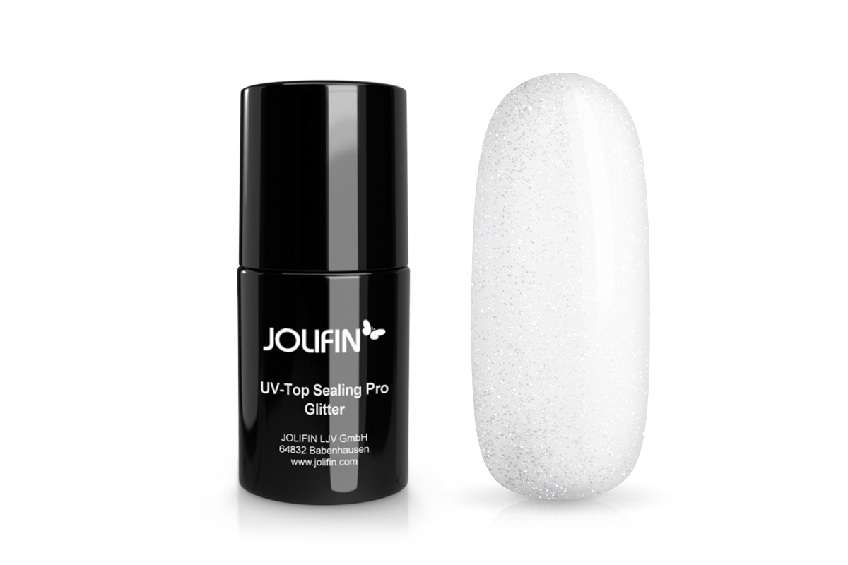 Jolifin Studioline UV Top-Sealing Pro (ohne Schwitzschicht) - Glitter 14ml