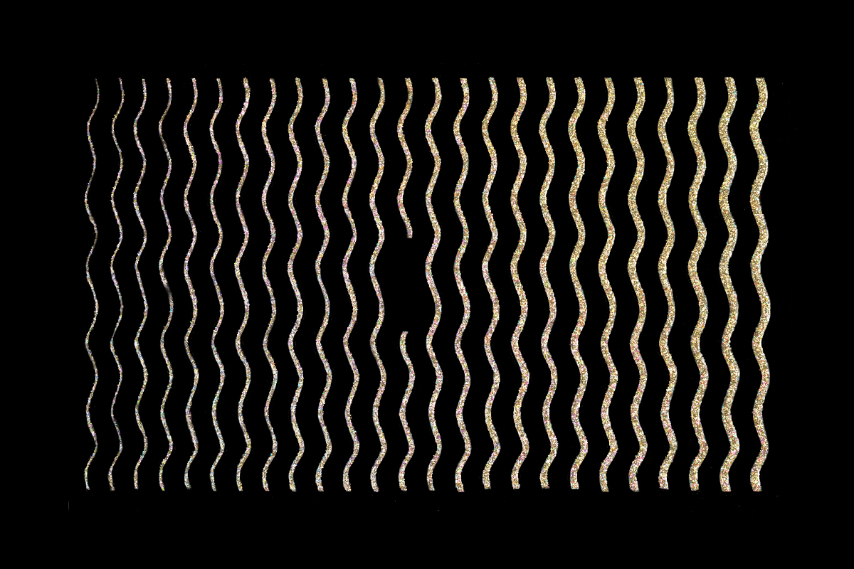 Jolifin LAVENI XL Sticker - Hologramm Glitter Waves gold