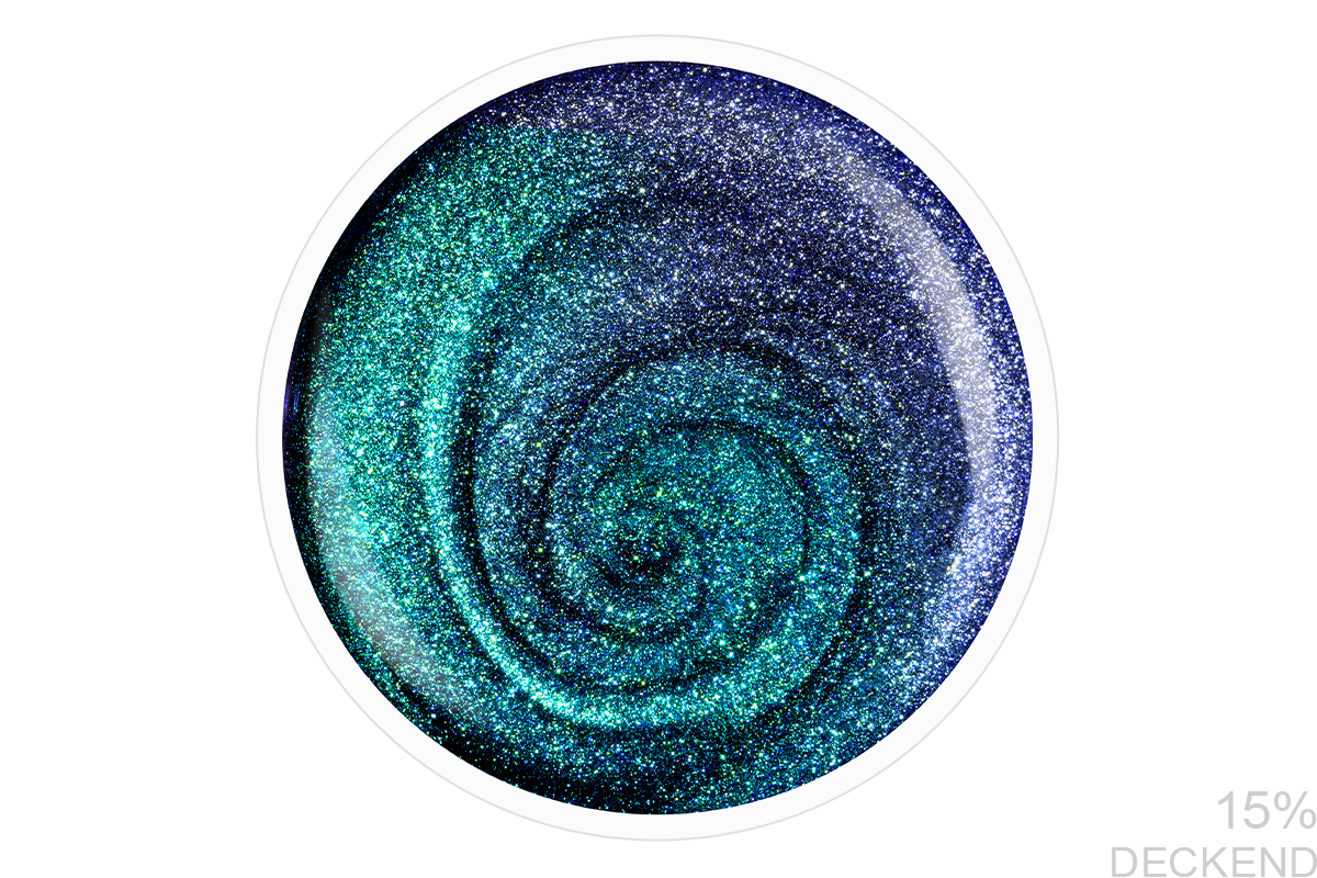 Jolifin LAVENI Shellac - Extreme Cat-Eye galaxy türkis 10ml