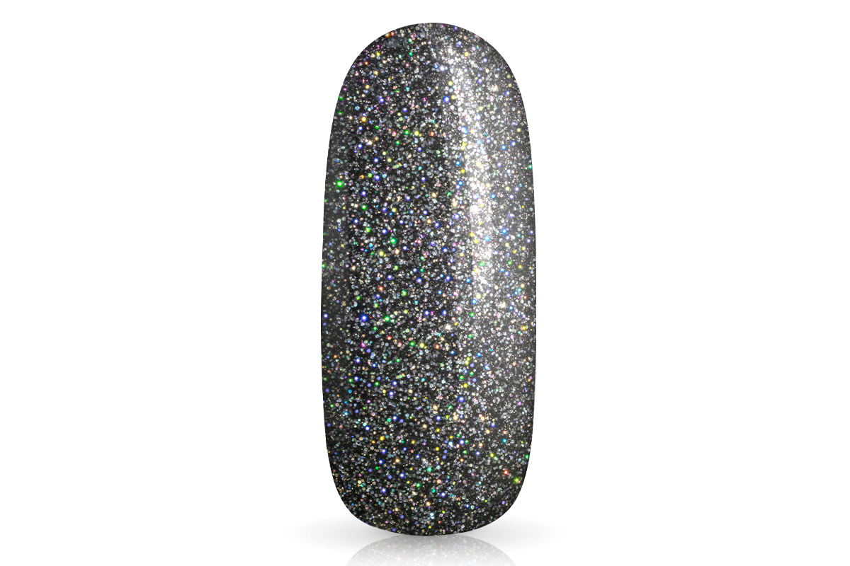 Jolifin LAVENI Shellac - black hologramm Glitter 10ml