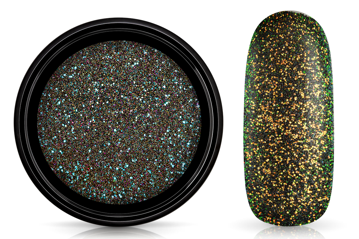 Jolifin LAVENI Chameleon Glitter - black jungle