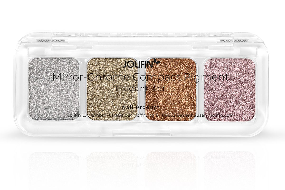 Jolifin Mirror-Chrome Compact Pigment - Elegant 4er