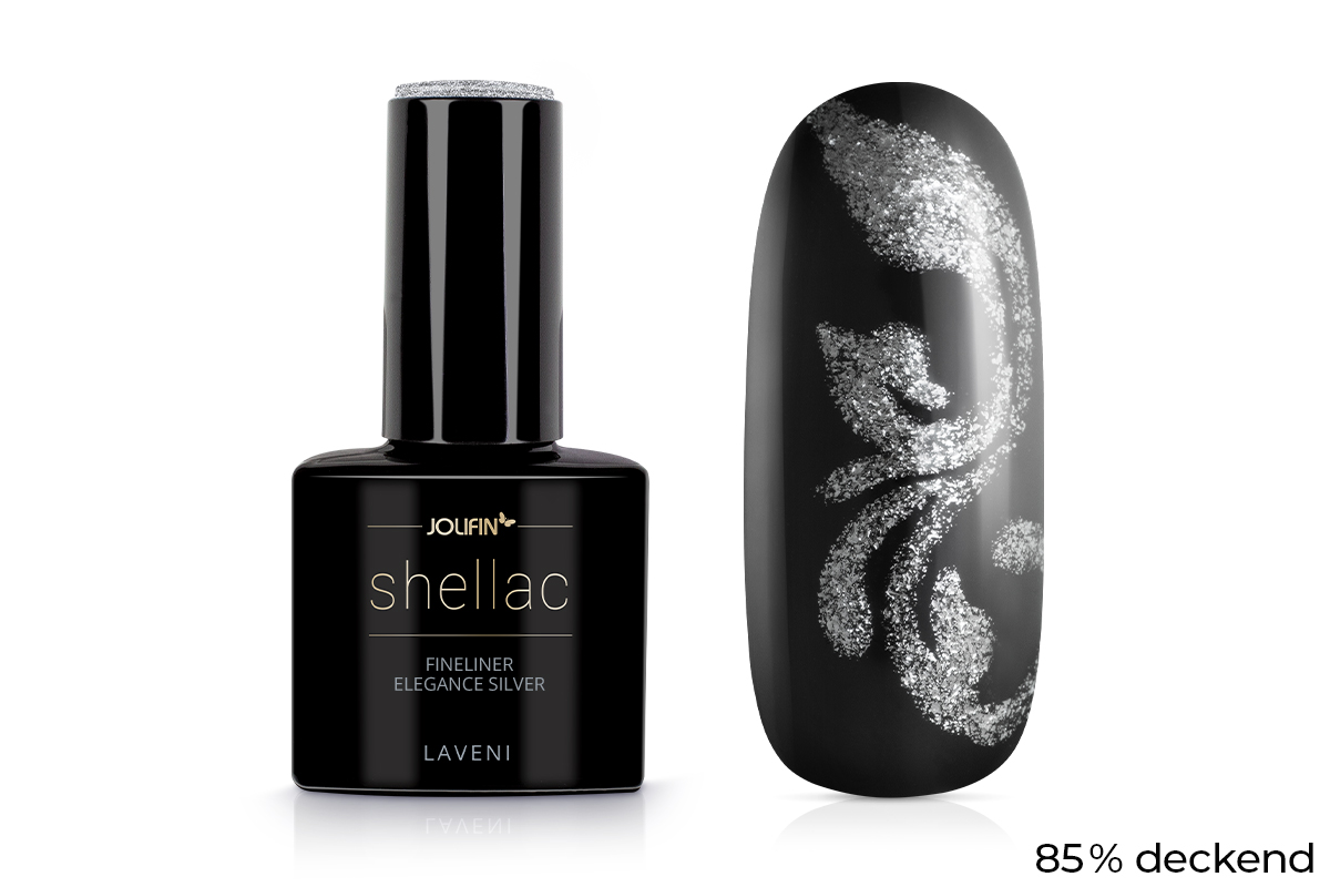 Jolifin LAVENI Shellac Fineliner - elegance silver 10ml