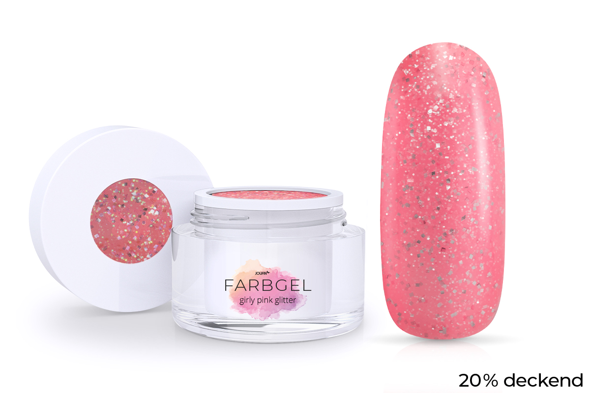 Jolifin colour gel girly pink glitter 5ml
