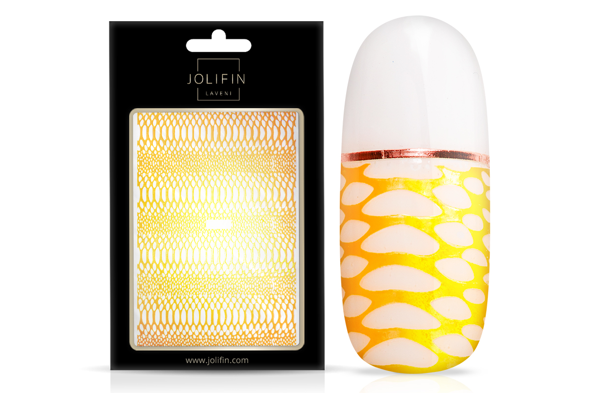 Jolifin LAVENI XL Sticker - Snake holo orange