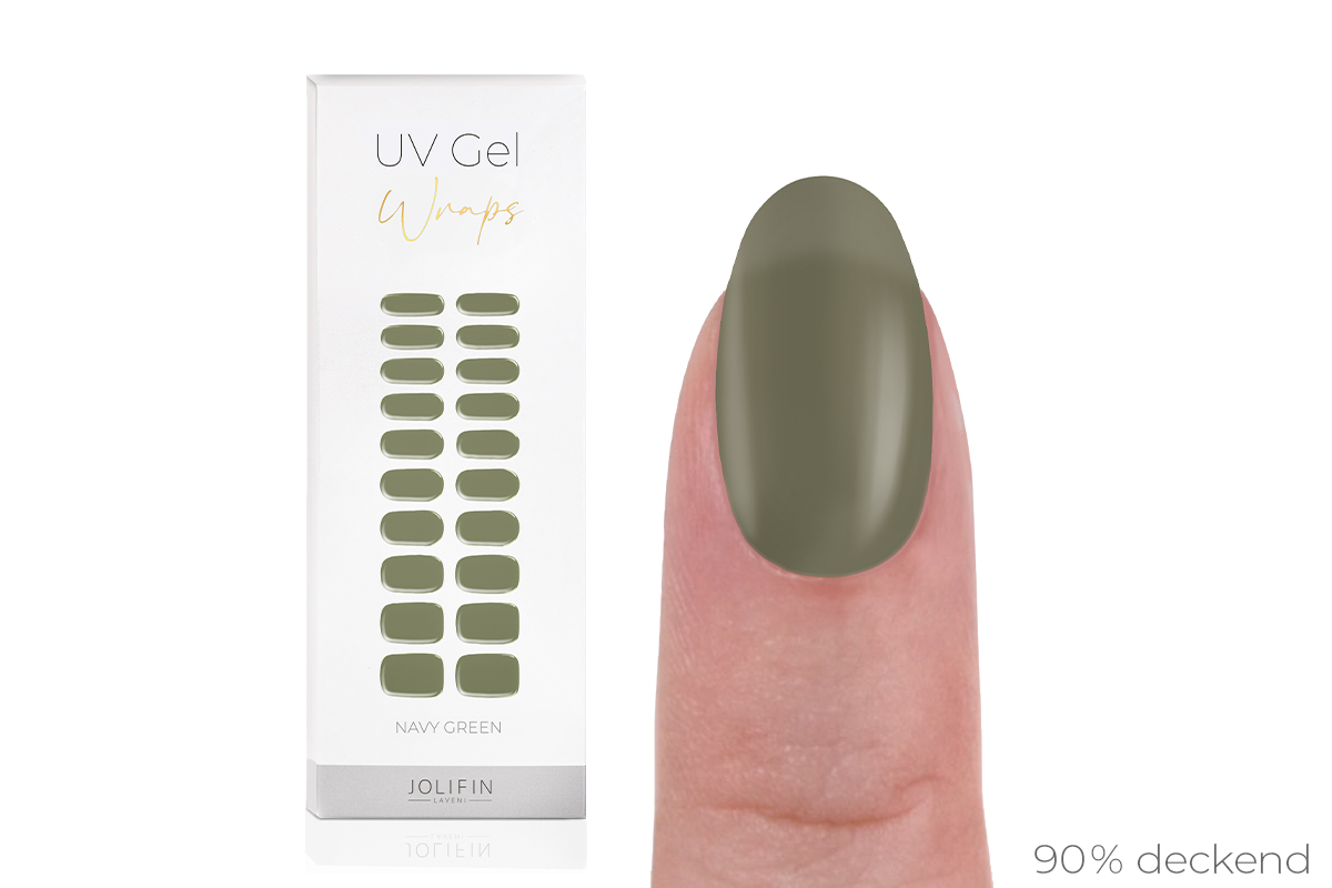 Jolifin LAVENI UV Gel-Wraps - navy green