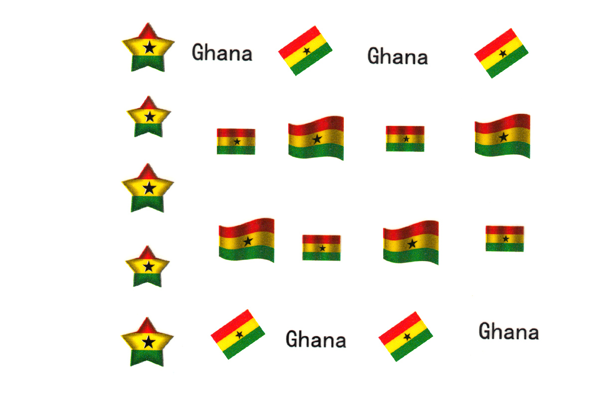 Jolifin Länder Tattoo - Ghana