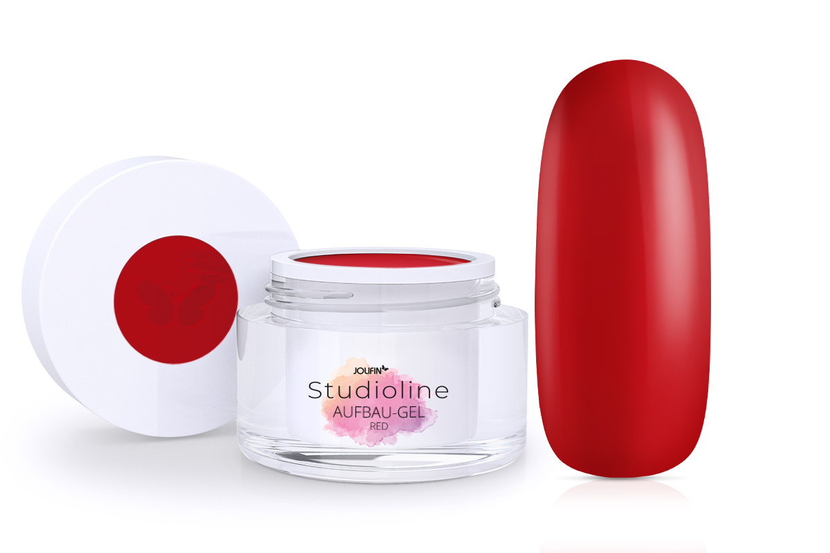 Jolifin Studioline build-up gel - red 15ml