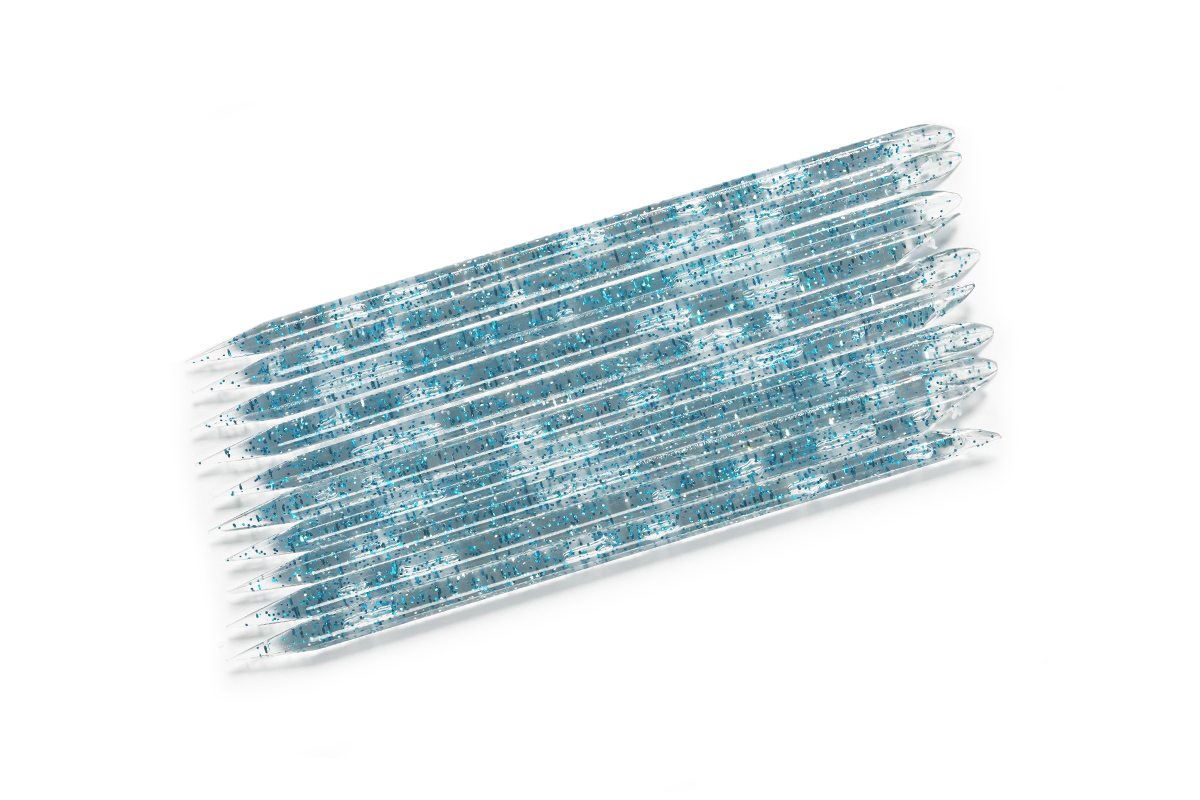 Jolifin Manicure Sticks - Set of 10 blue glitter