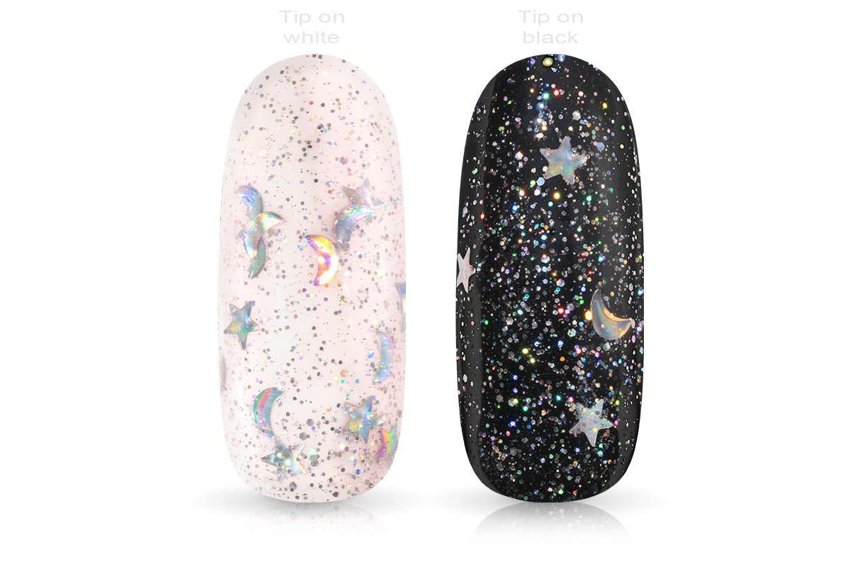 Jolifin LAVENI Shellac - Top-Coat ohne Schwitzschicht Moon & Stars 10ml