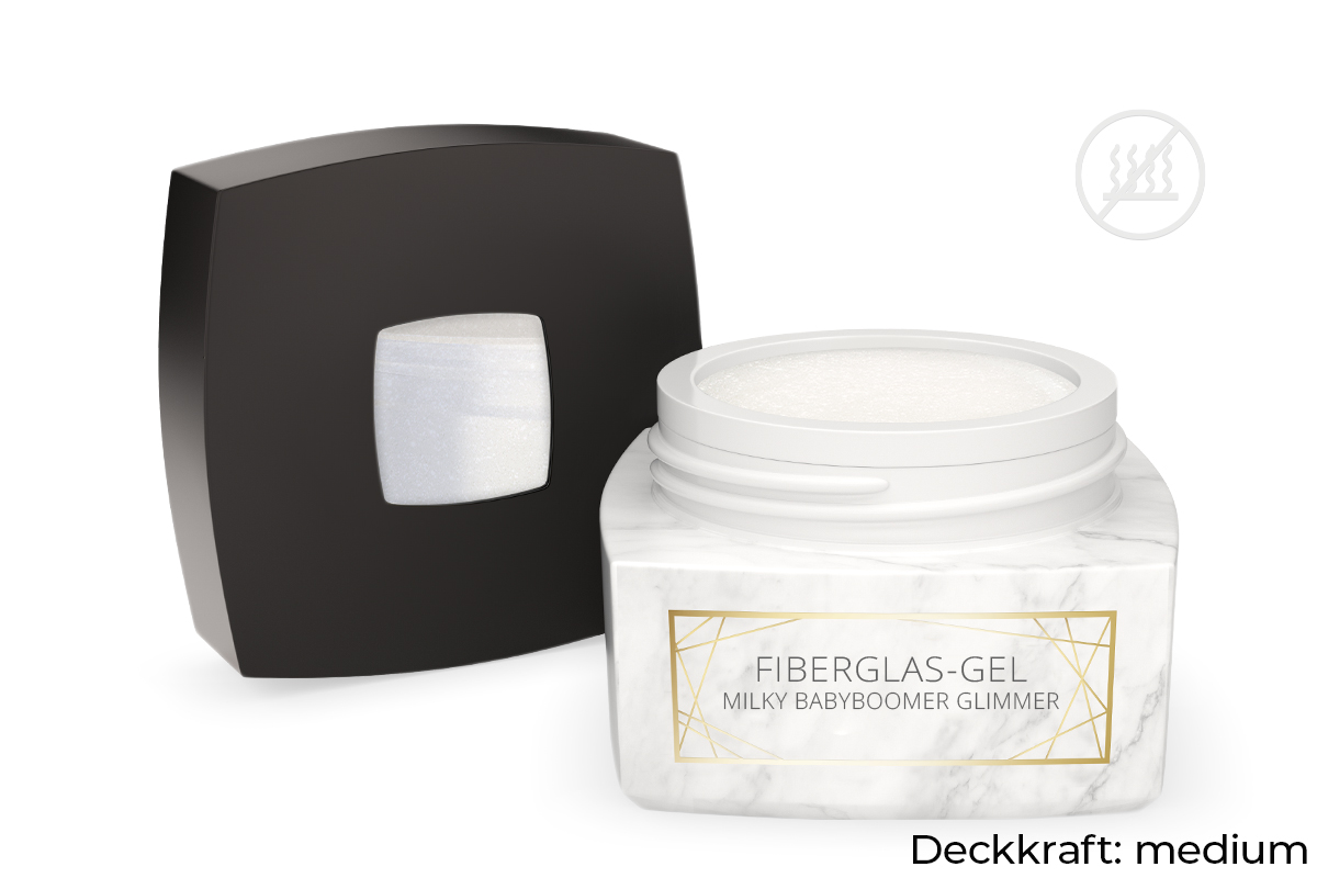 Jolifin LAVENI PRO - Fiberglas-Gel milky babyboomer Glimmer 5ml