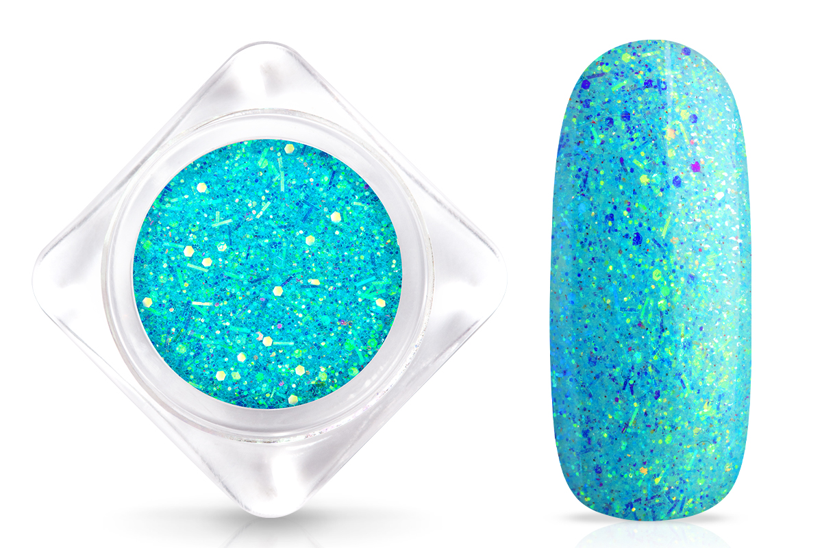 Jolifin Nightshine Glitterpuder - neon-blue