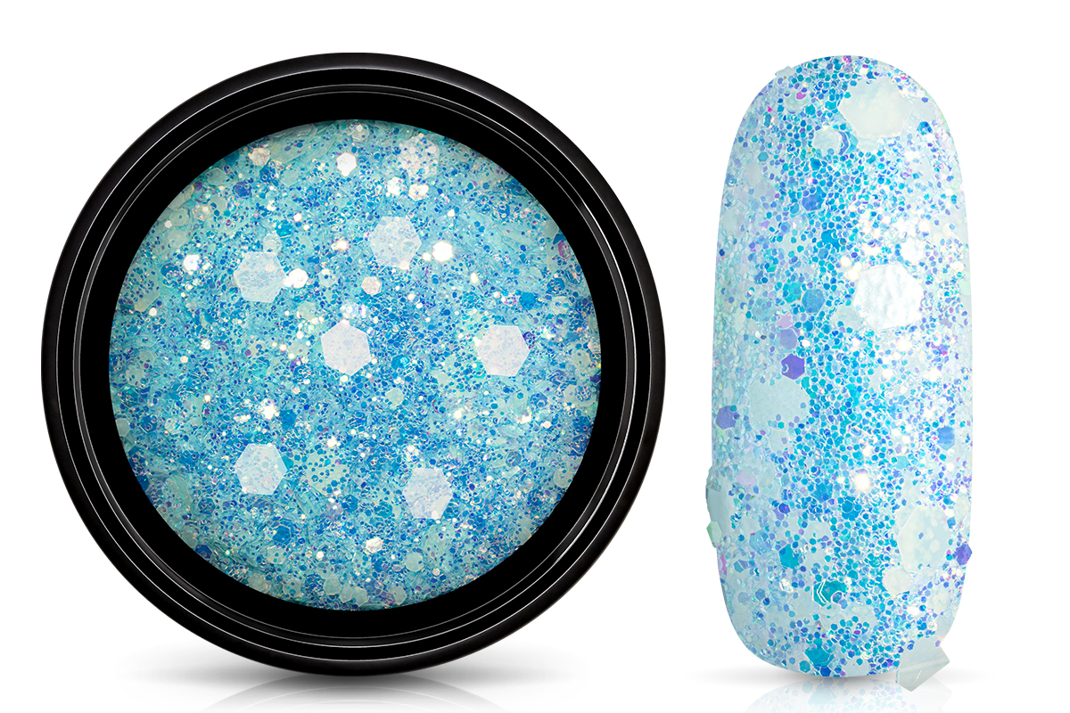 Jolifin LAVENI Nightshine Glittermix - pastell-ocean