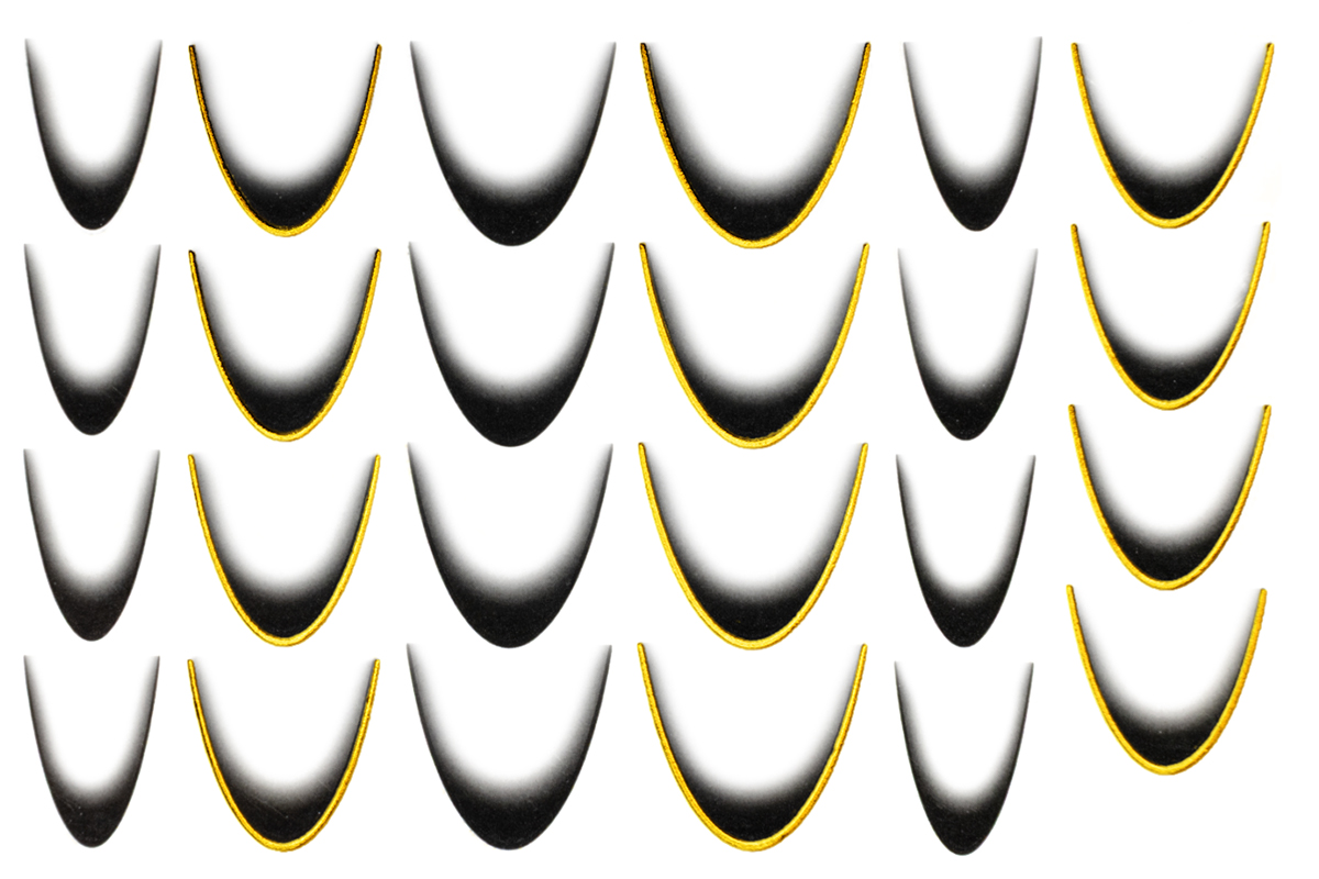 Jolifin LAVENI XL Sticker - Ombre French gold & black