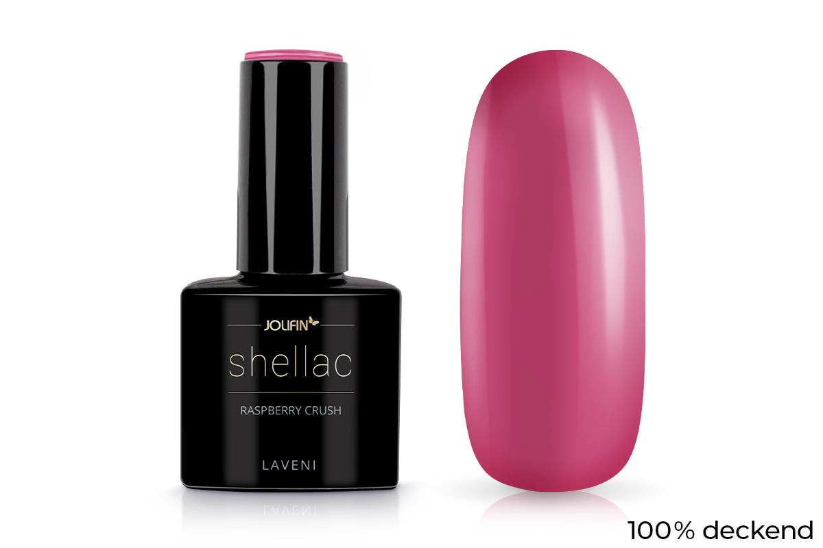 Jolifin LAVENI Shellac - raspberry crush 10ml