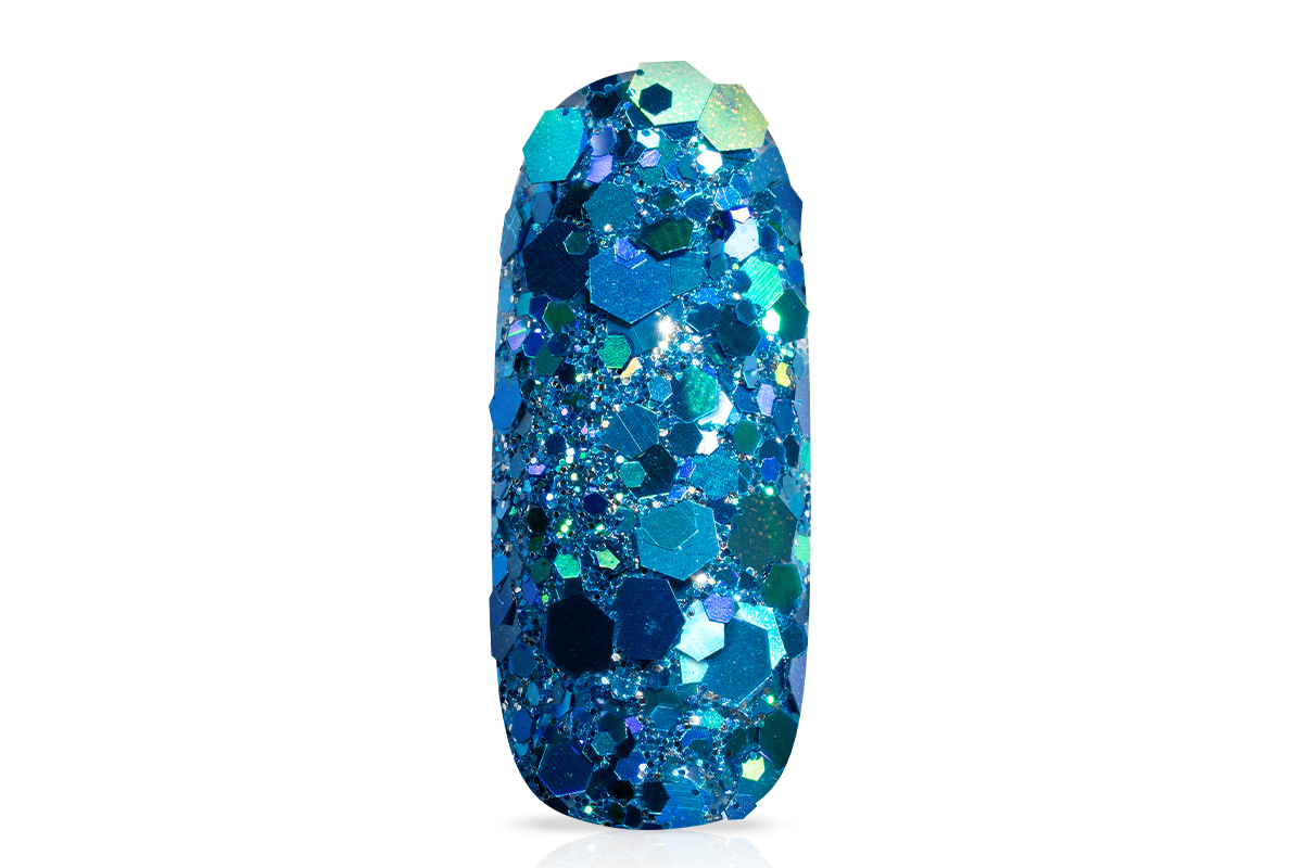 Jolifin Hexagon Glittermix - hologramm ocean