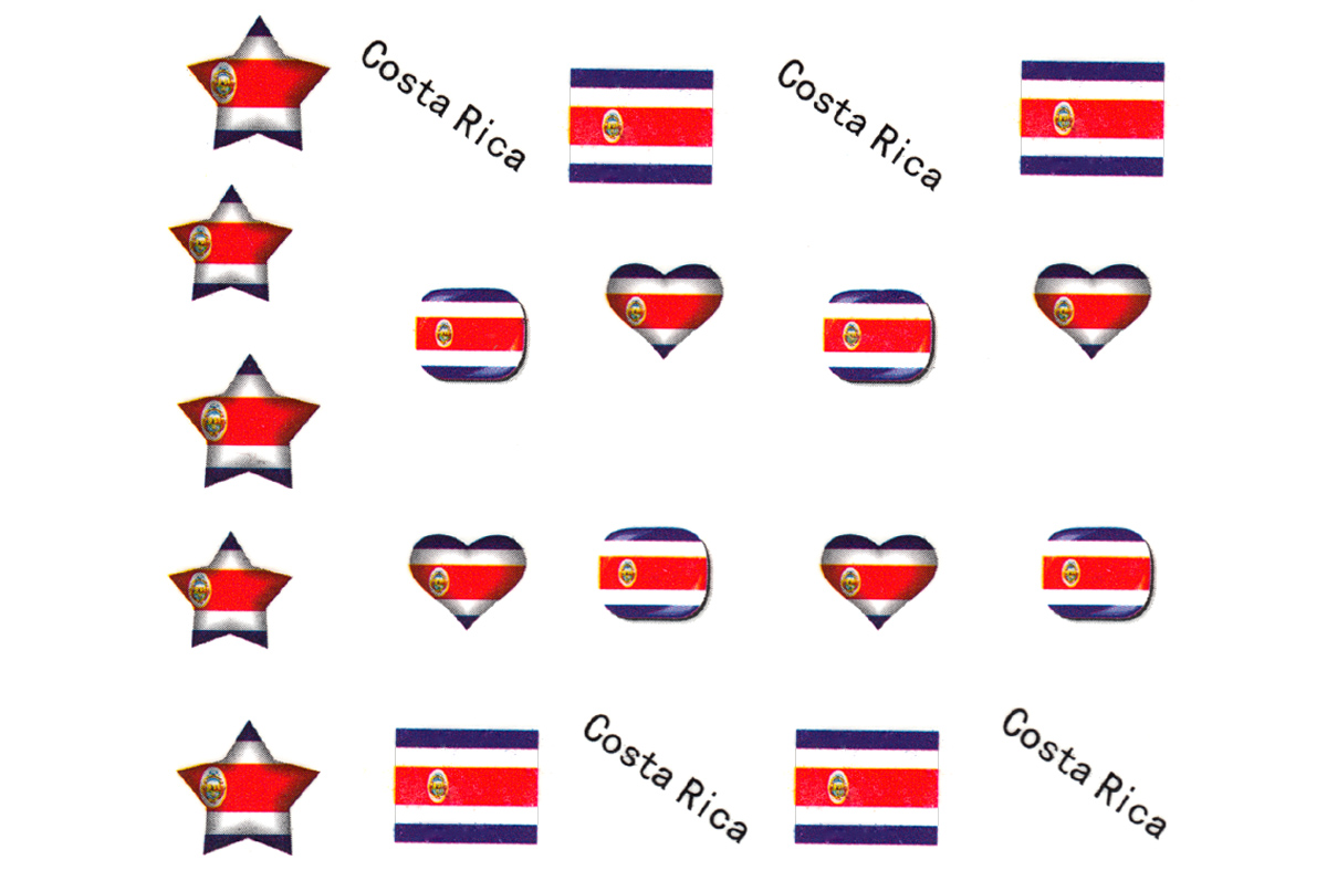 Jolifin Länder Tattoo - Costa Rica