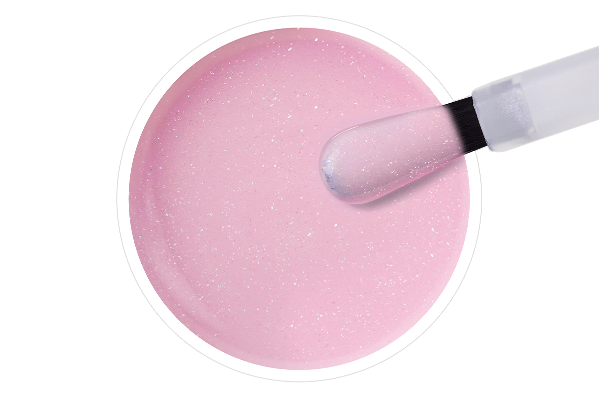 Jolifin LAVENI Glossy Versieg.-Gel o. Schwitzschicht - milky pink Glimmer 11ml  
