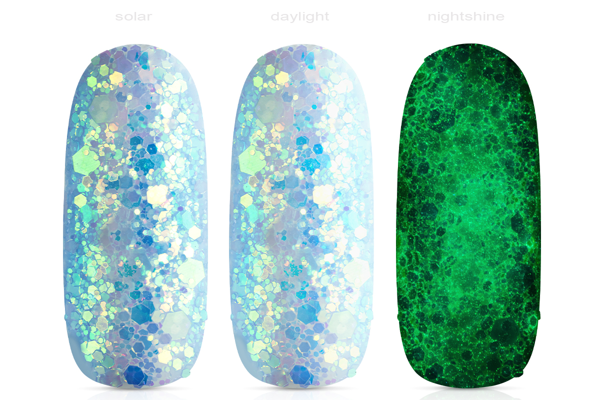 Jolifin LAVENI Solar & Nightshine Glitter - babyblue-blue