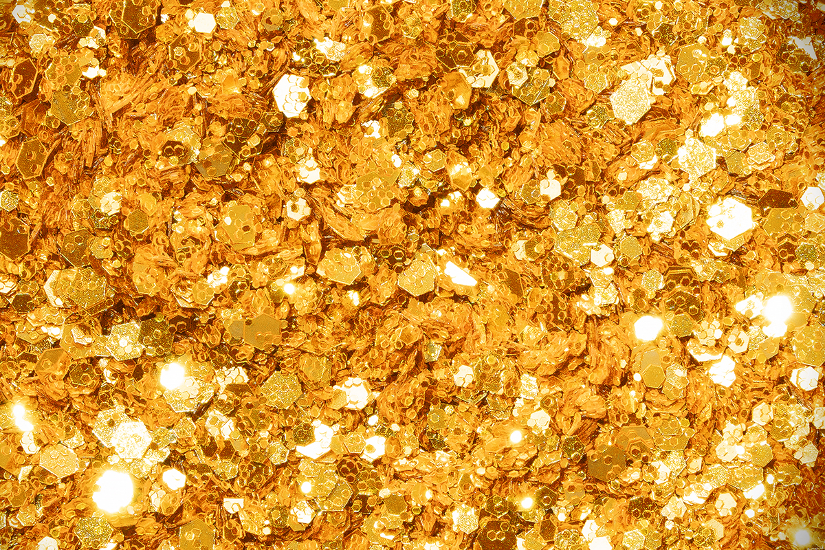 Jolifin LAVENI Sparkle Glitter - bollywood gold