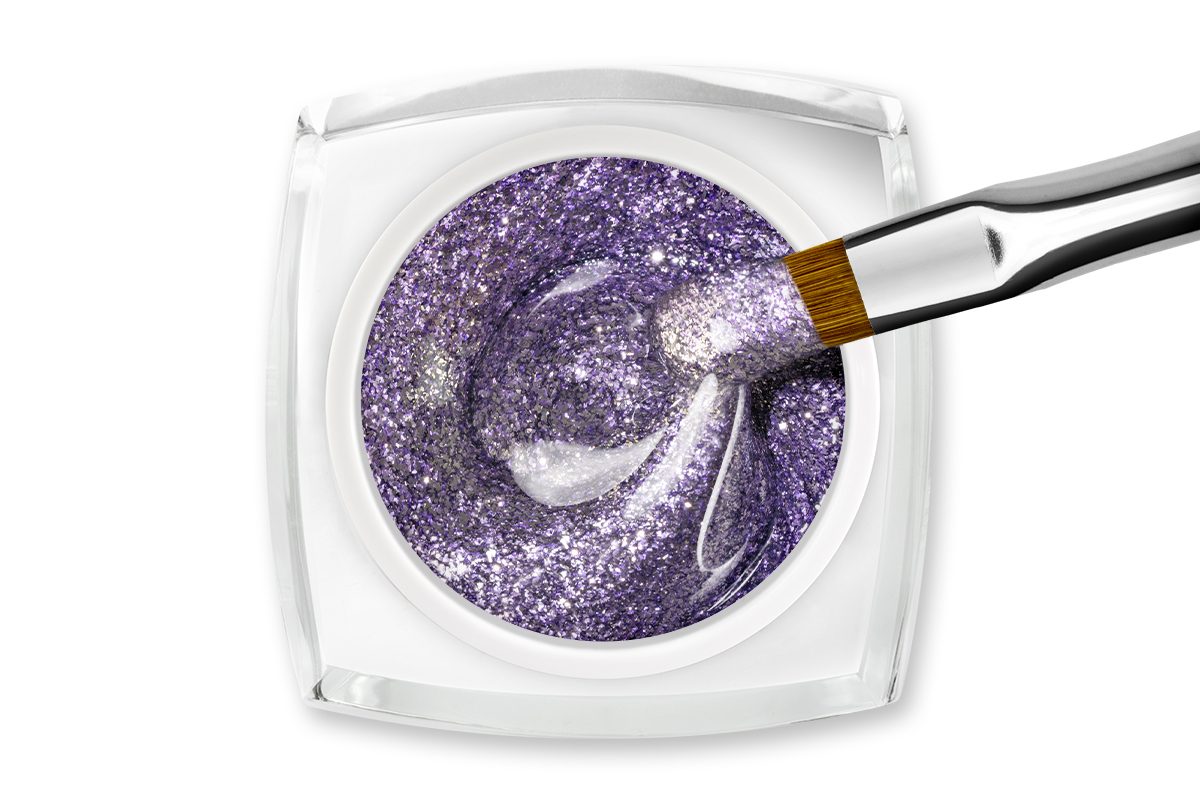 Jolifin LAVENI Farbgel - sparkle chrome lavender 5ml