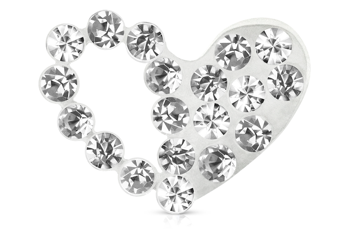 Jolifin Overlay Herz mit Strass