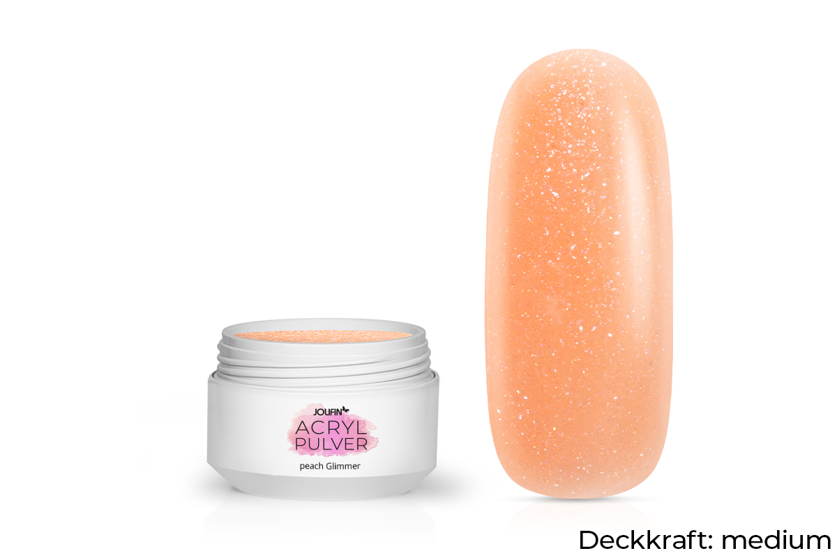Jolifin Acryl Farbpulver - peach Glimmer 5g