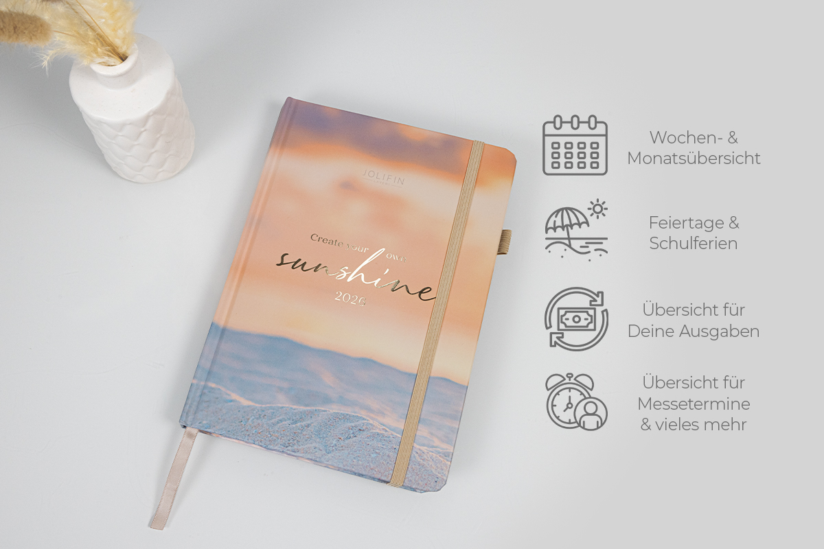 Jolifin Terminplaner Kalender 2026 - sunshine