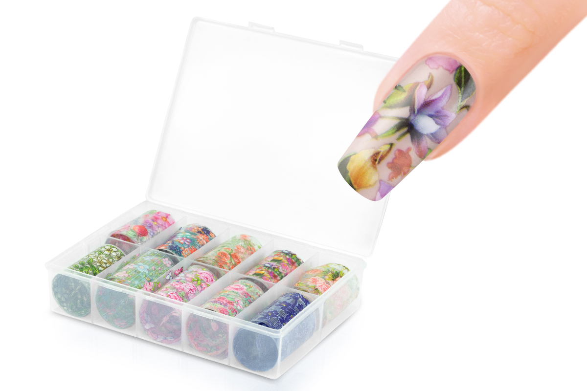 Jolifin Transfer-Nagelfolien Box - Blumen