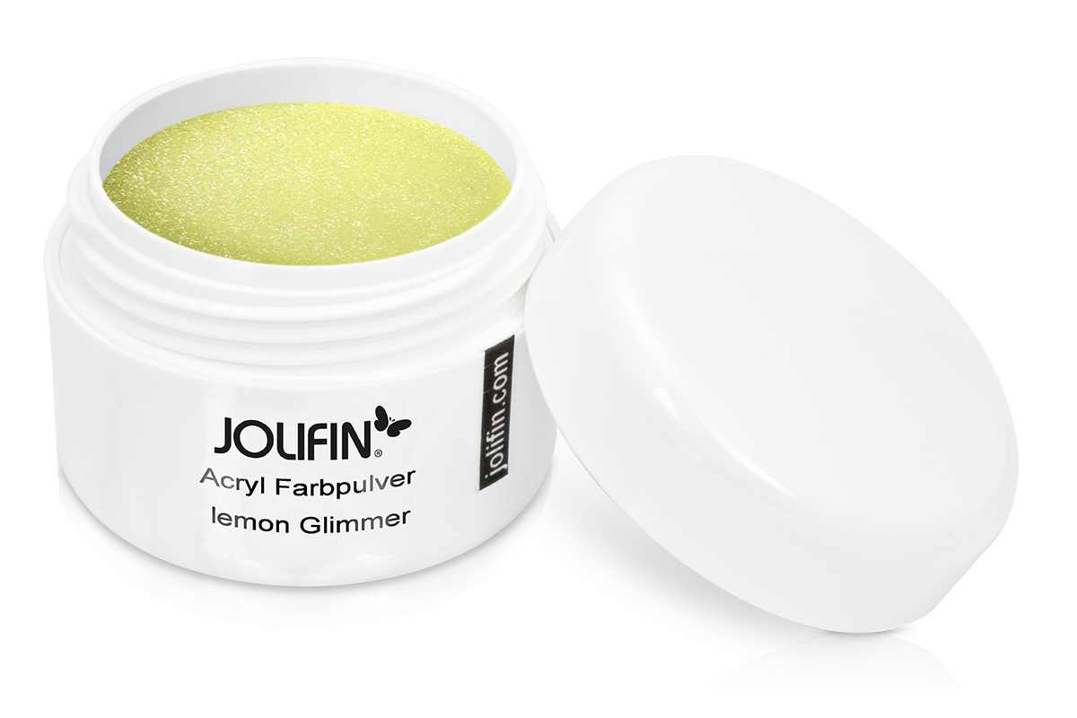 Jolifin Acryl Farbpulver - lemon Glimmer 5g