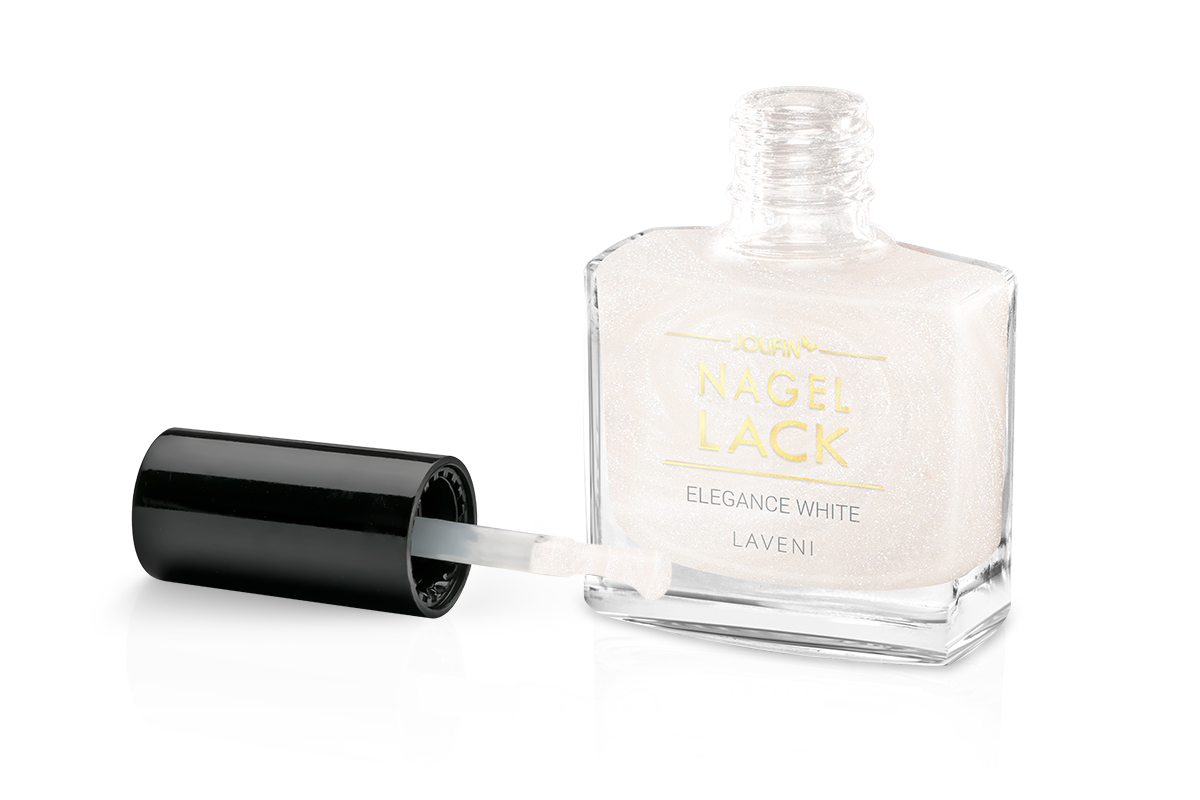 Jolifin LAVENI Nagellack - elegance white 9ml