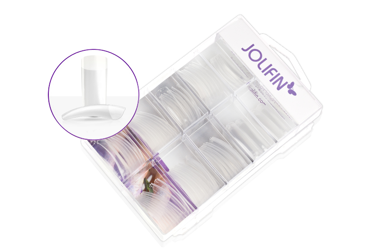 Jolifin 100er Tipbox Pinch schmal - clear