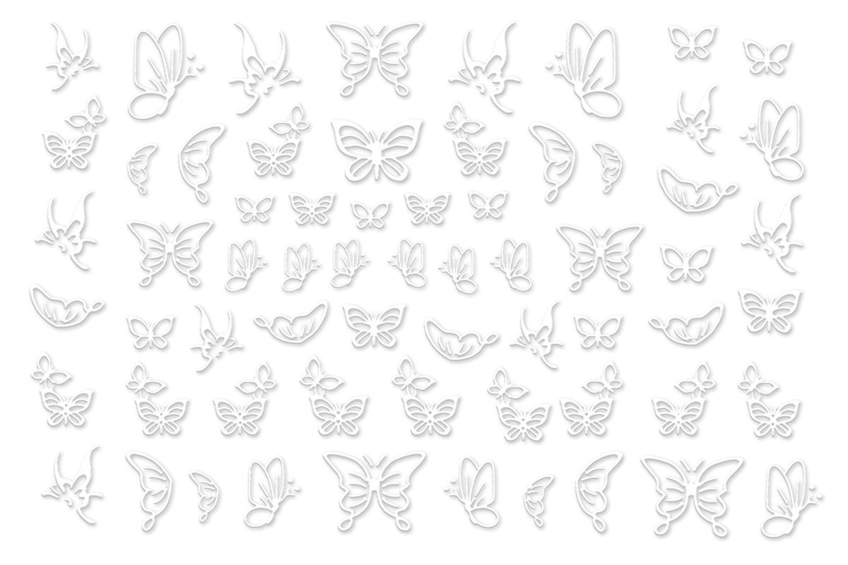 Jolifin LAVENI XL Sticker - Butterfly white 1