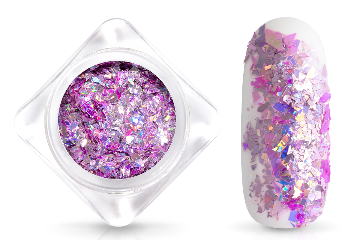 Jolifin Micro Foil Flakes - purple rose hologramm