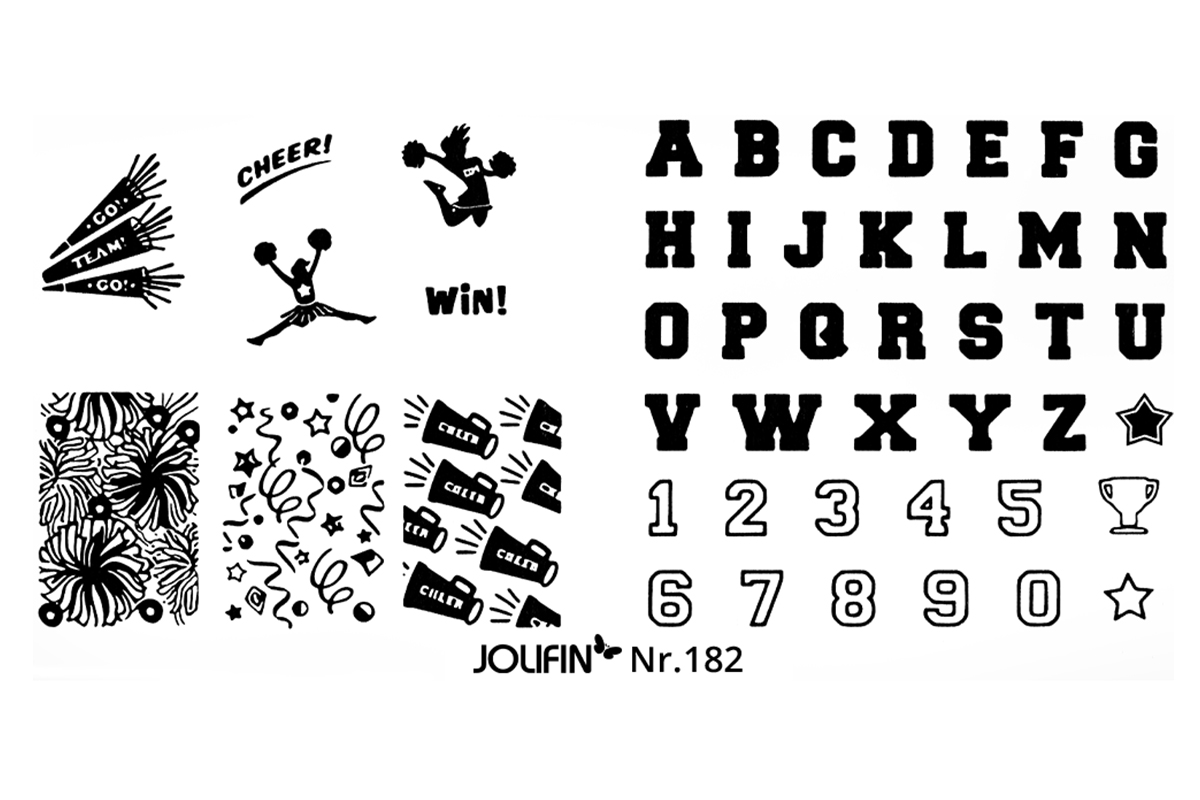 Jolifin Stamping-Schablone - Nr. 182