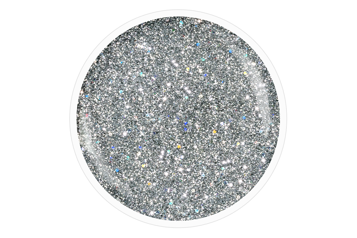 Jolifin LAVENI Shellac - silver Glitter 10ml