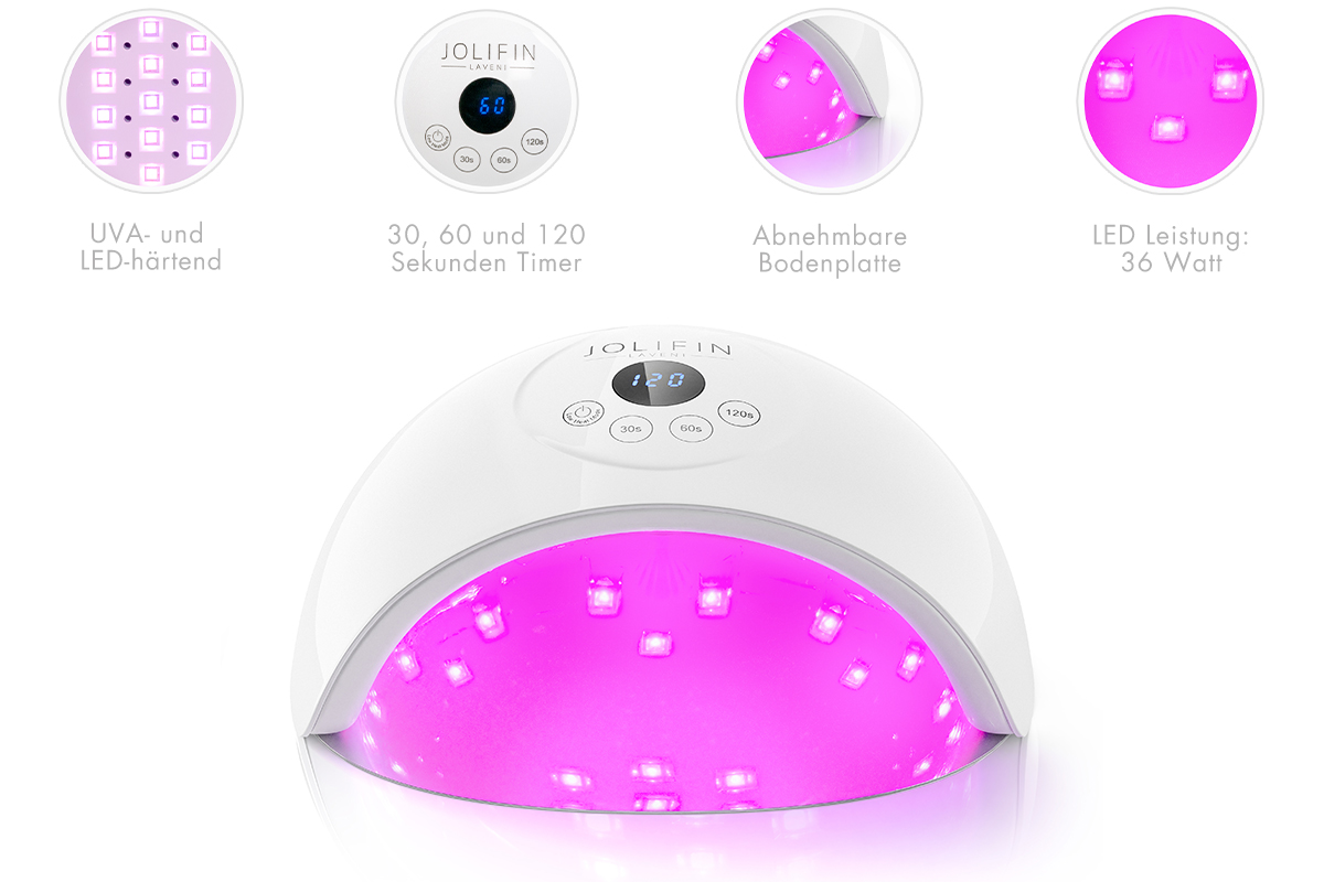 Jolifin LAVENI Shellac Starter Set - M - Luna Device & Storage Bag