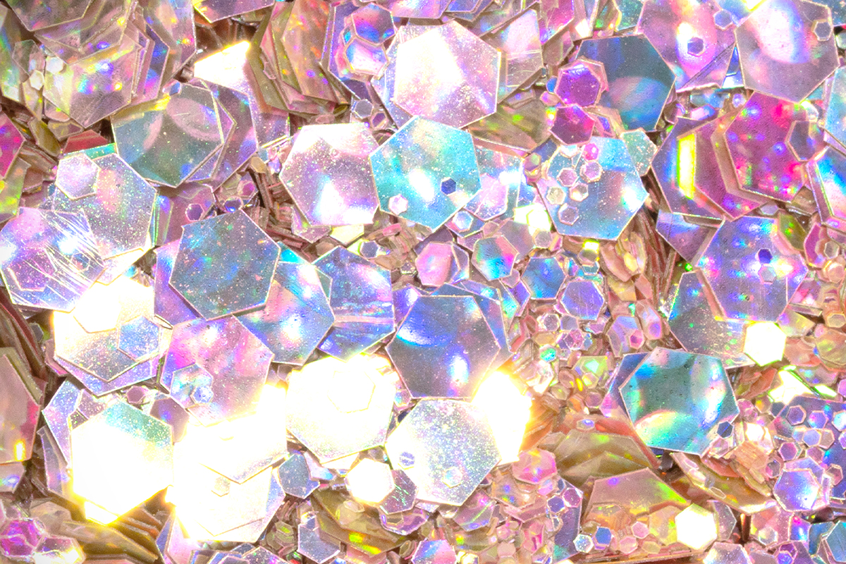 Jolifin Supernova Glitter - hologram champagne