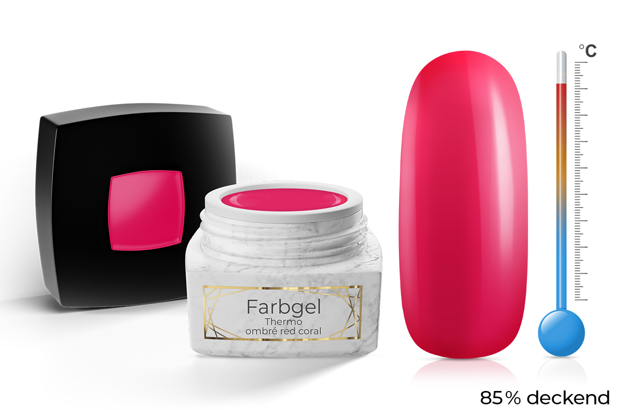 Jolifin LAVENI PRO Farbgel - Thermo ombré red coral 5ml