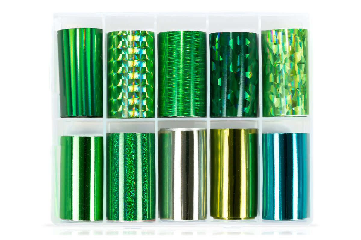Jolifin Transfer-Nagelfolien Box - green-petrol Mix