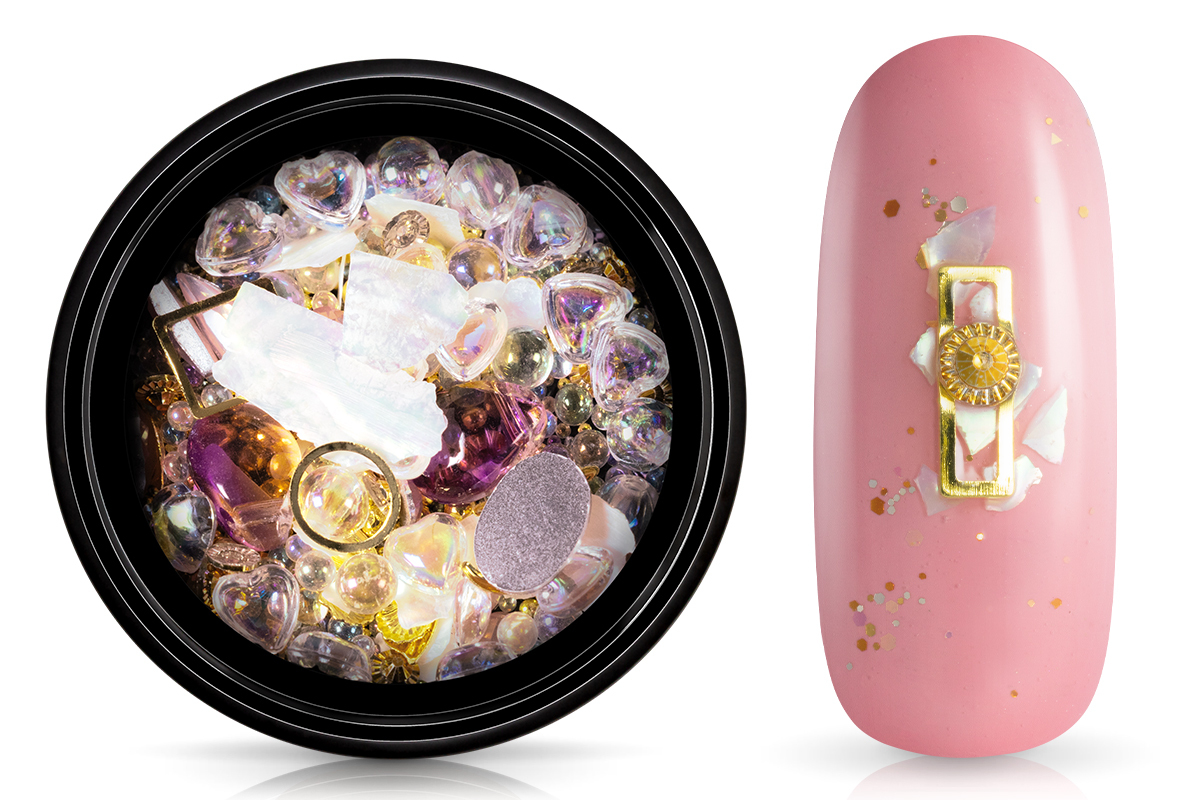 Jolifin LAVENI Luxury Nail-Art Mix - Perlmutt opal rosé