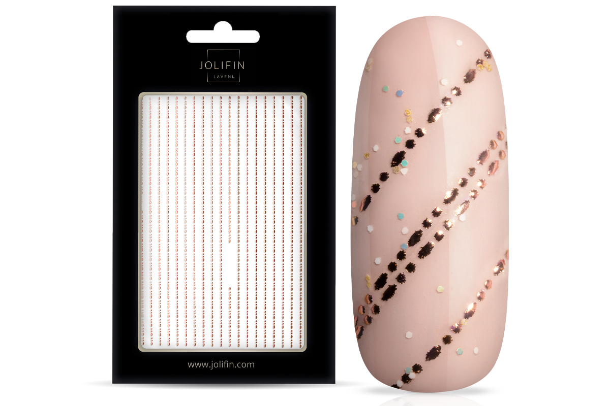 Jolifin LAVENI XL Sticker - Stripes Kette rosé-gold Nr. 2